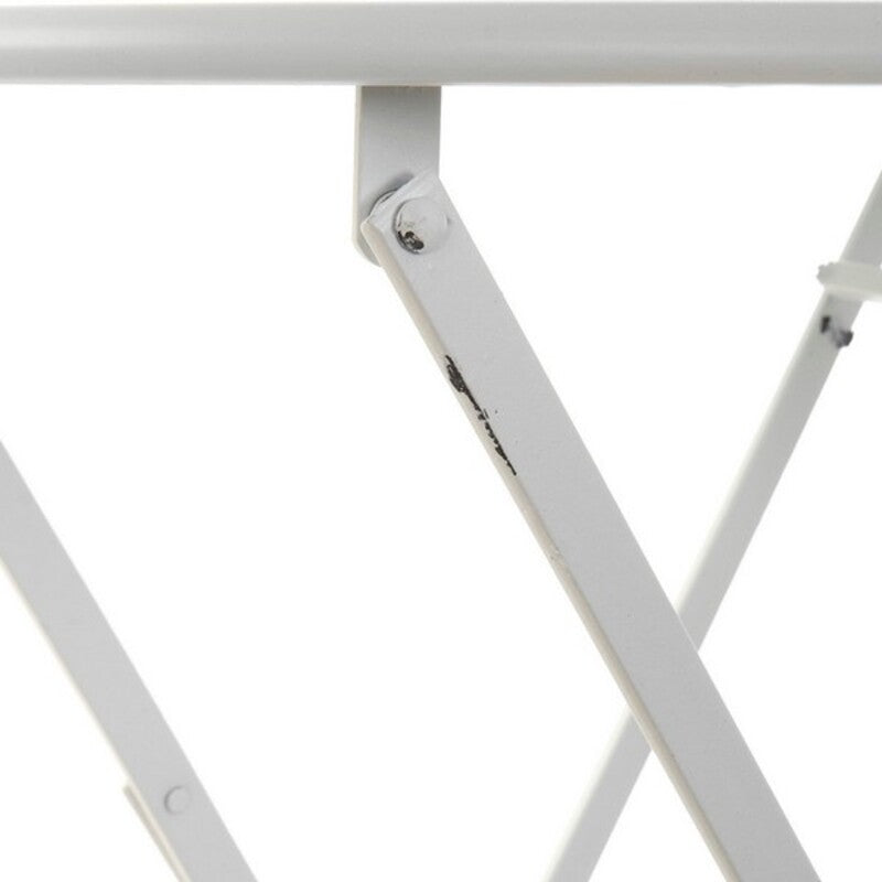 Tabel sæt med 2 stole DKD boligindretning hvid 80 cm 60 x 60 x 70 cm (3