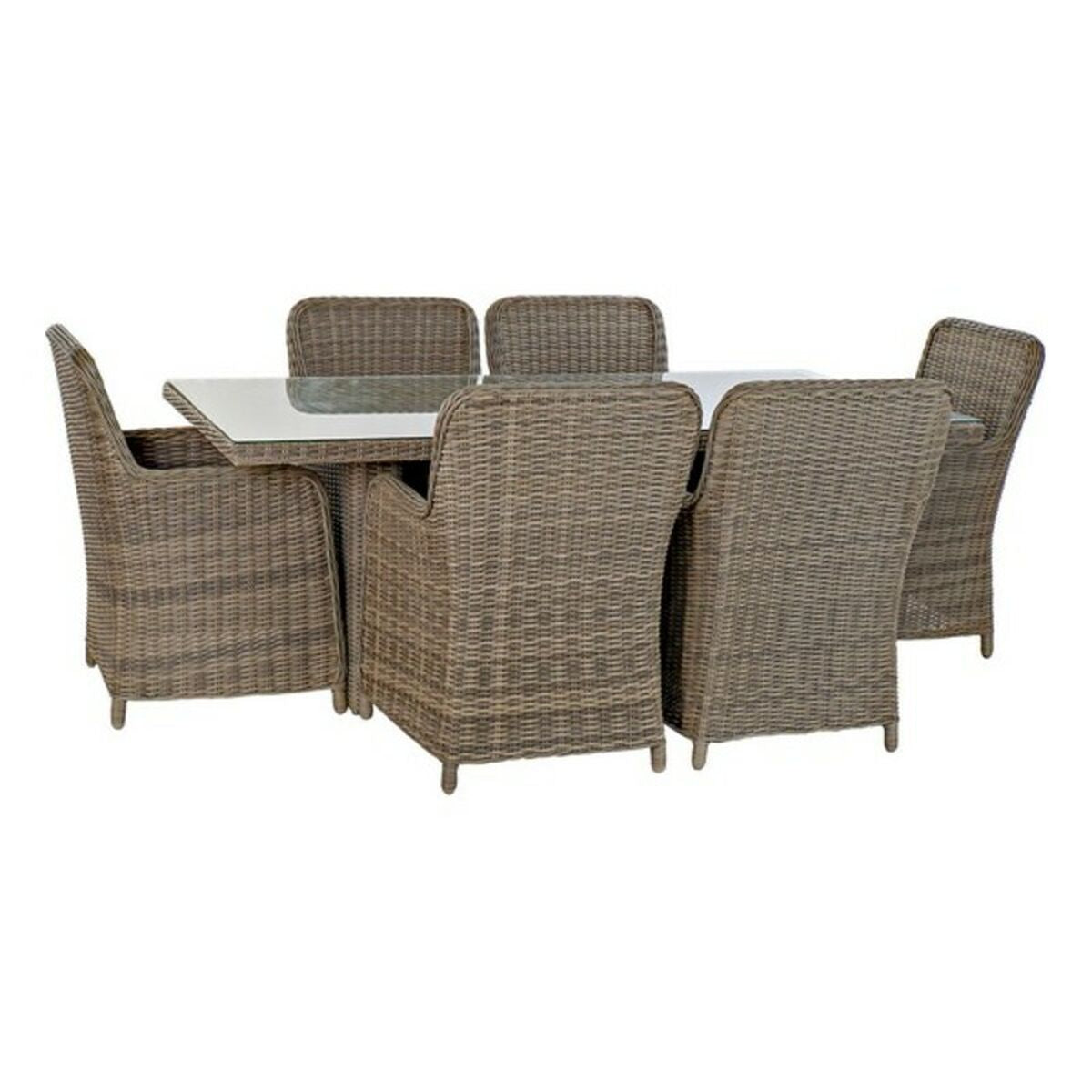 Ensemble de table avec 6 chaises DKD Home Decor 93 cm 200 x 100 x 75 cm (7 pc)