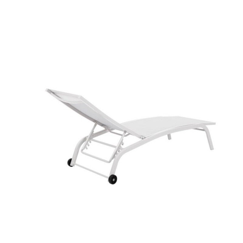 Sun-Lounger DKD Decor Home With Wheels PVC Aluminium (187,5 x 64 x 97