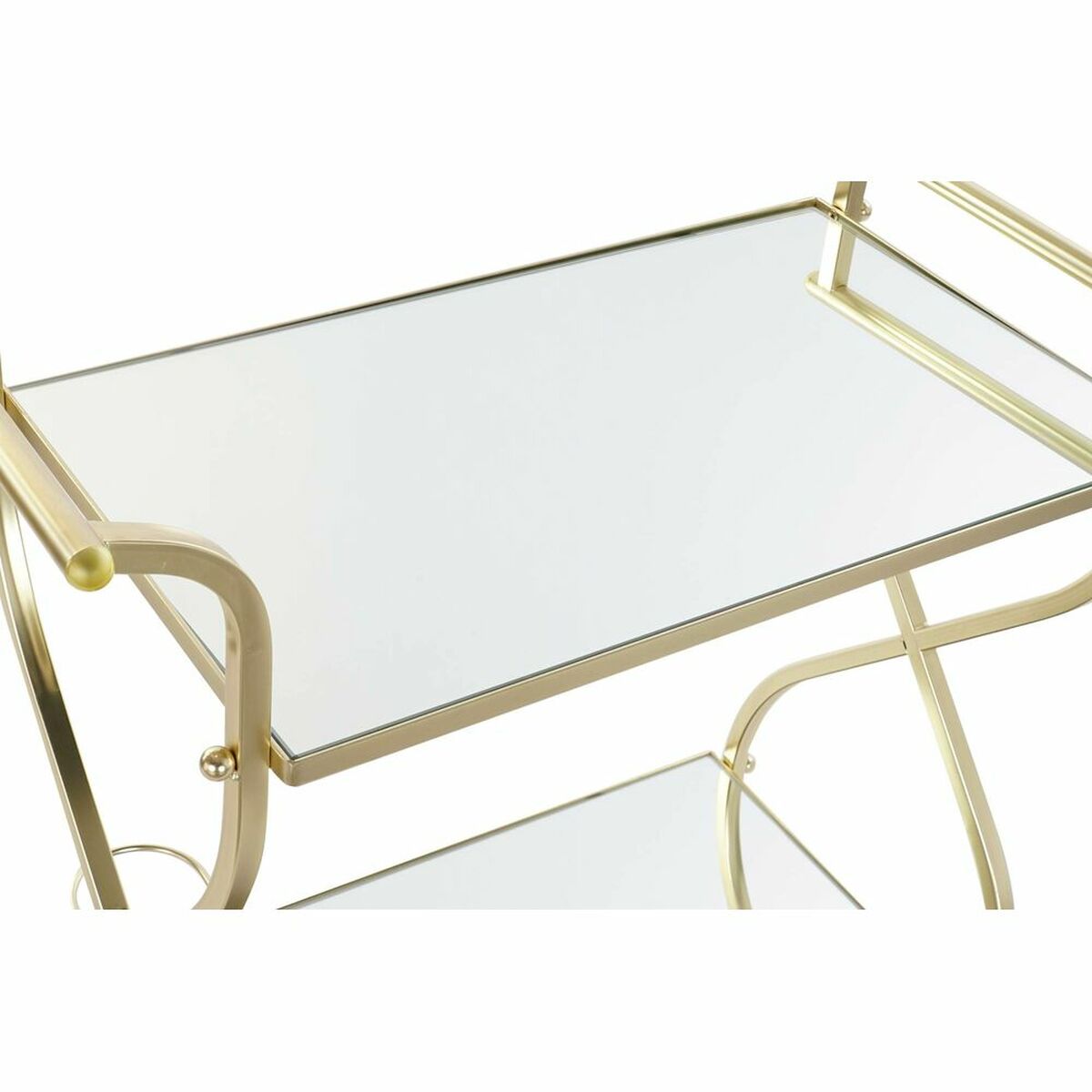 Serveringsvogn DKD Home Decor Golden Steel Mirror 70 x 36,5 x 83 cm