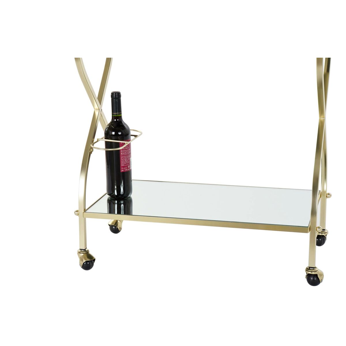 Trolley Trolley DKD DÉCOR HOME MIRROIR en acier doré 70 x 36,5 x 83 cm