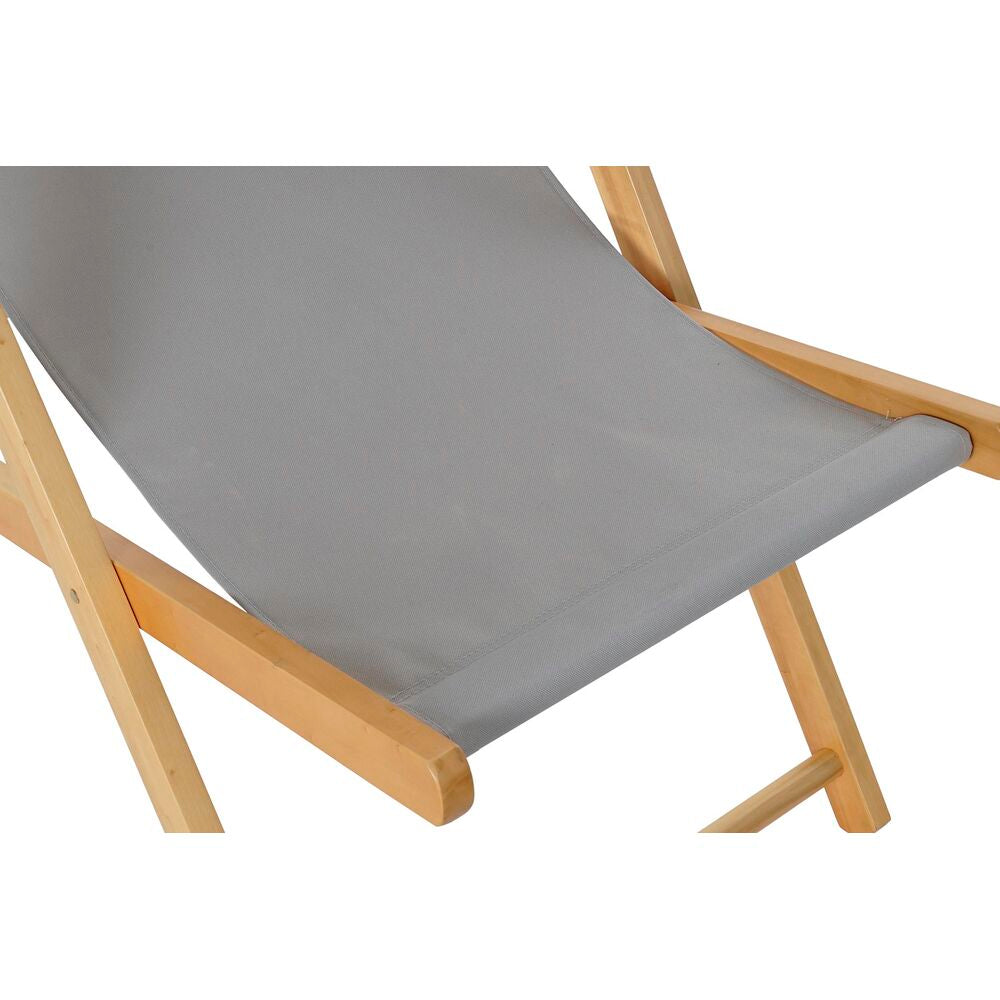 Sun-lounger DKD Home Decor Grey 77 cm 57,5 x 113 x 77 cm Natural (57,5