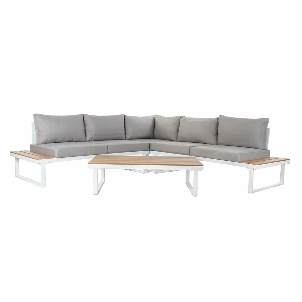 Gartensofa dkd Wohnkultur grauer Harz Stahl 231 x 219 x 74 cm 231 x