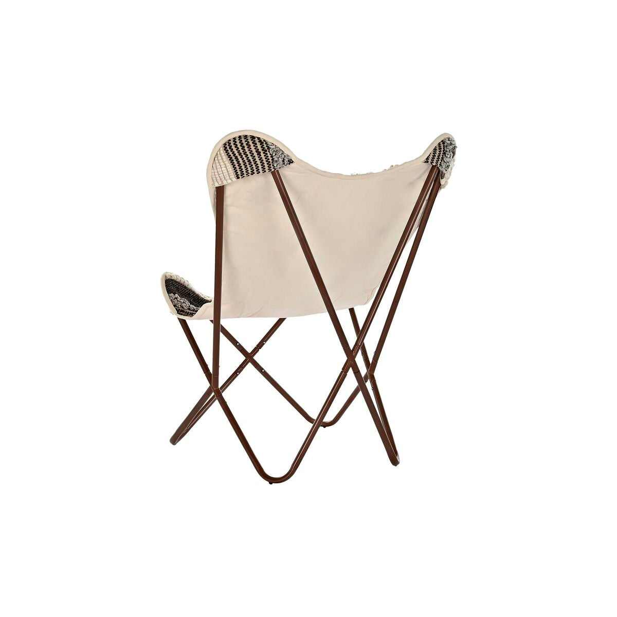 Chaise de jardin DKD Dec Home Decor Brown Cotton Iron (74 x 65 x 90 cm)