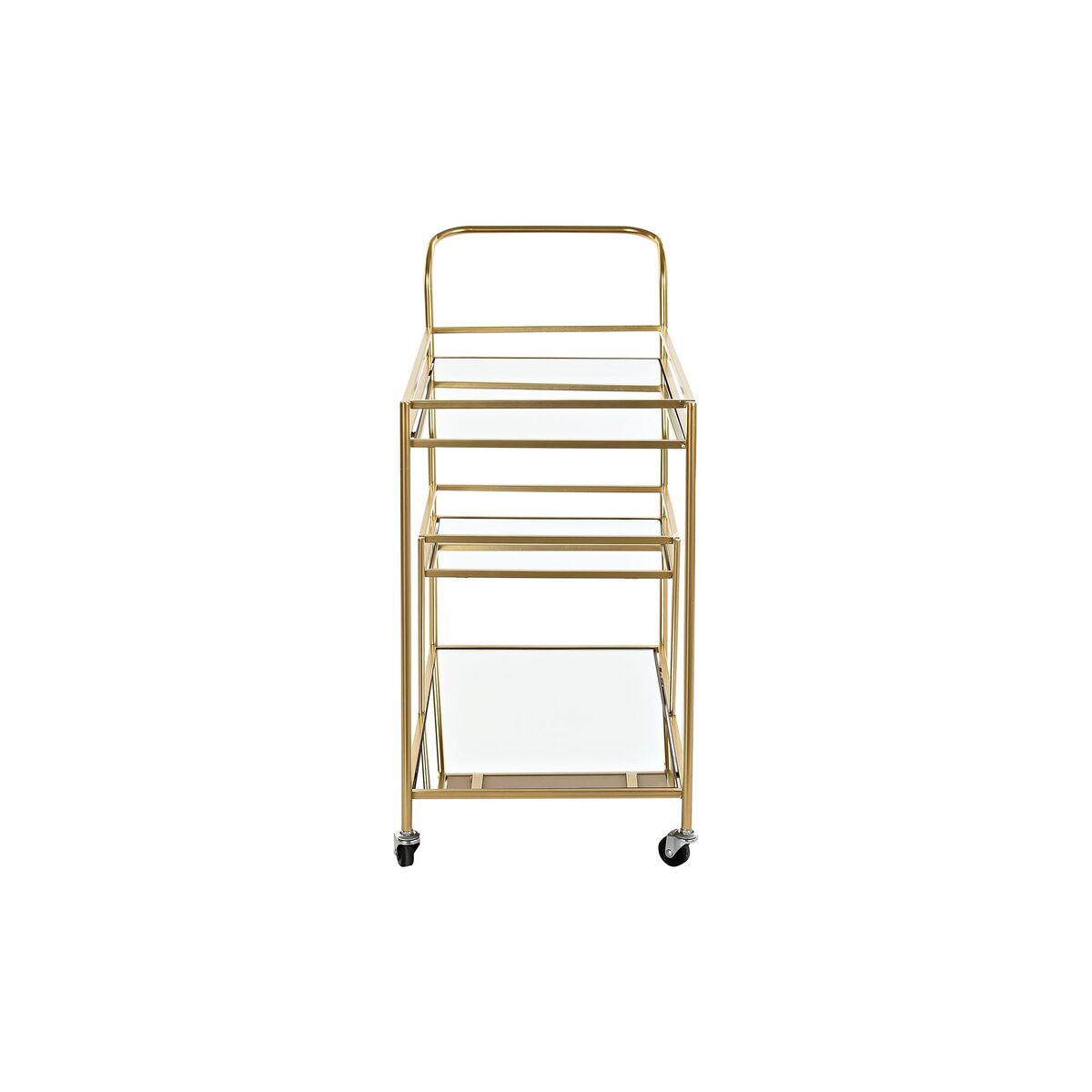 Serviertrolley DKD Home Decor Golden Metal Spiegel 71 x 35 x 75,5 cm