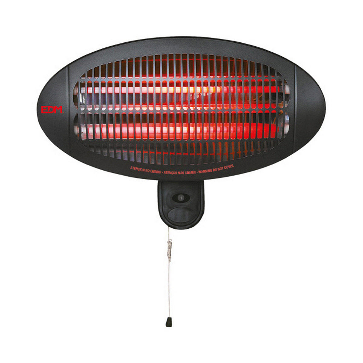 Quartz Heater EDM 07090 Sort 2000 W