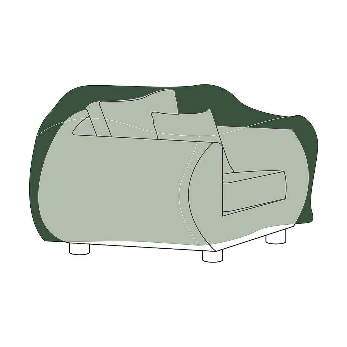 SOFA Cover Altadex Green Polyester 130 x 90 x 70 cm