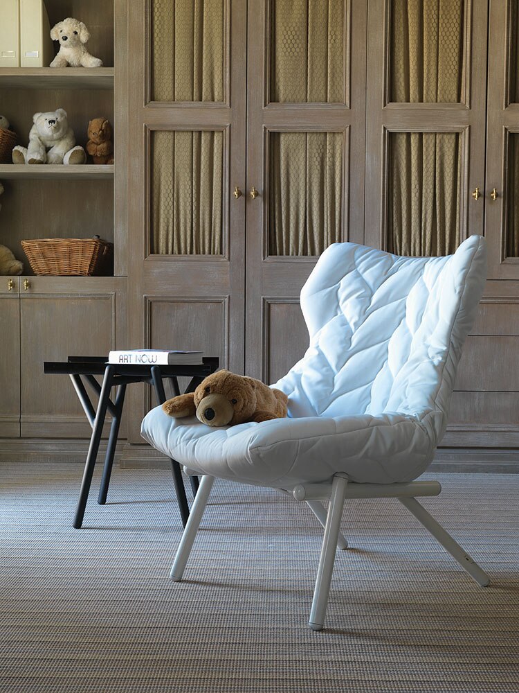 Velvet de fauteuil de feuillage Kartell, blanc / taupe