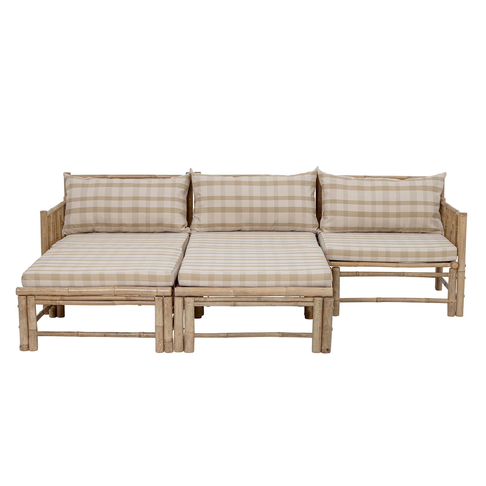 Bloomingville Korfu Module Sofa Rechterhoek, Natuur, Bamboo