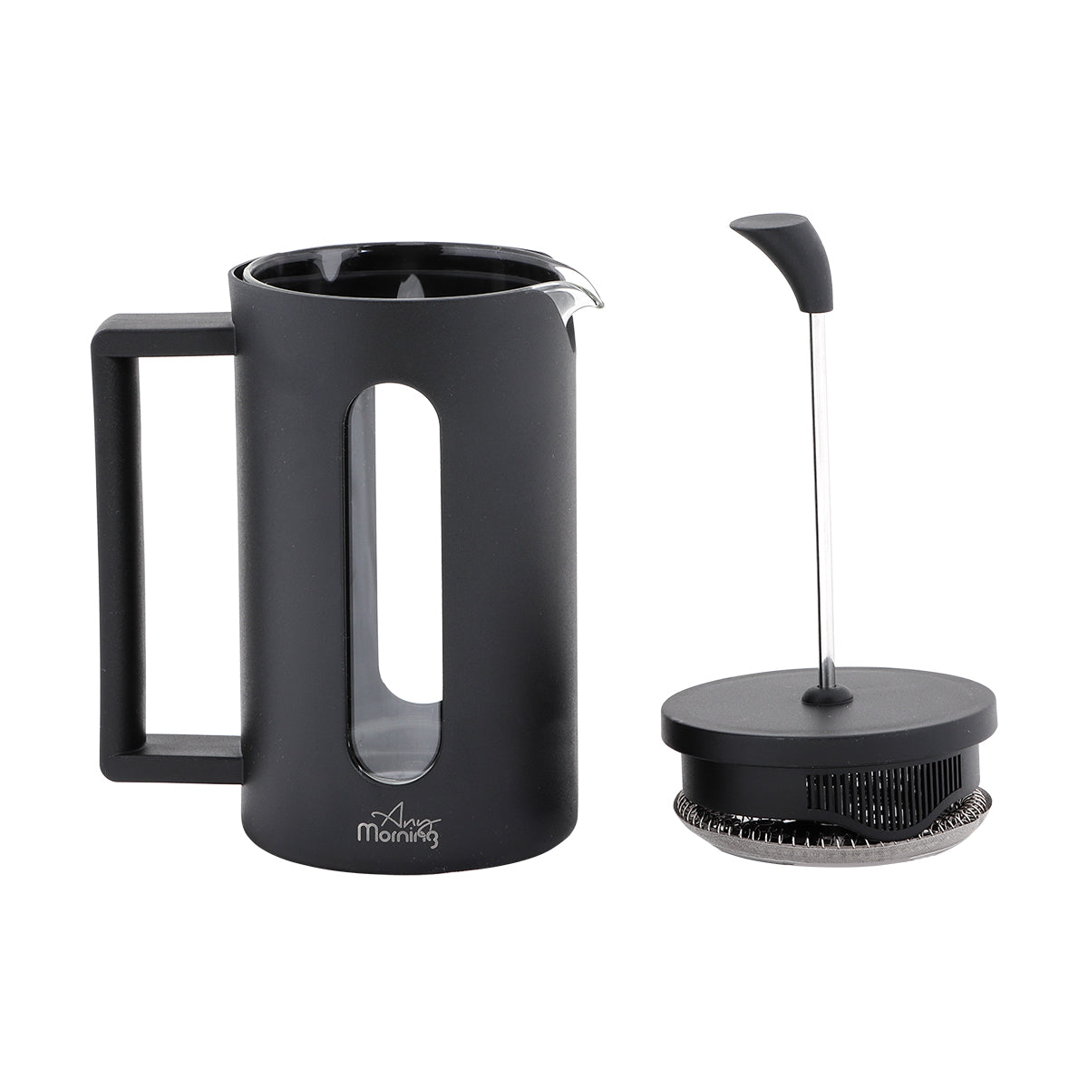 Enhver morgen FF002 French Press Kaffeemaschine Schwarz 600 ml