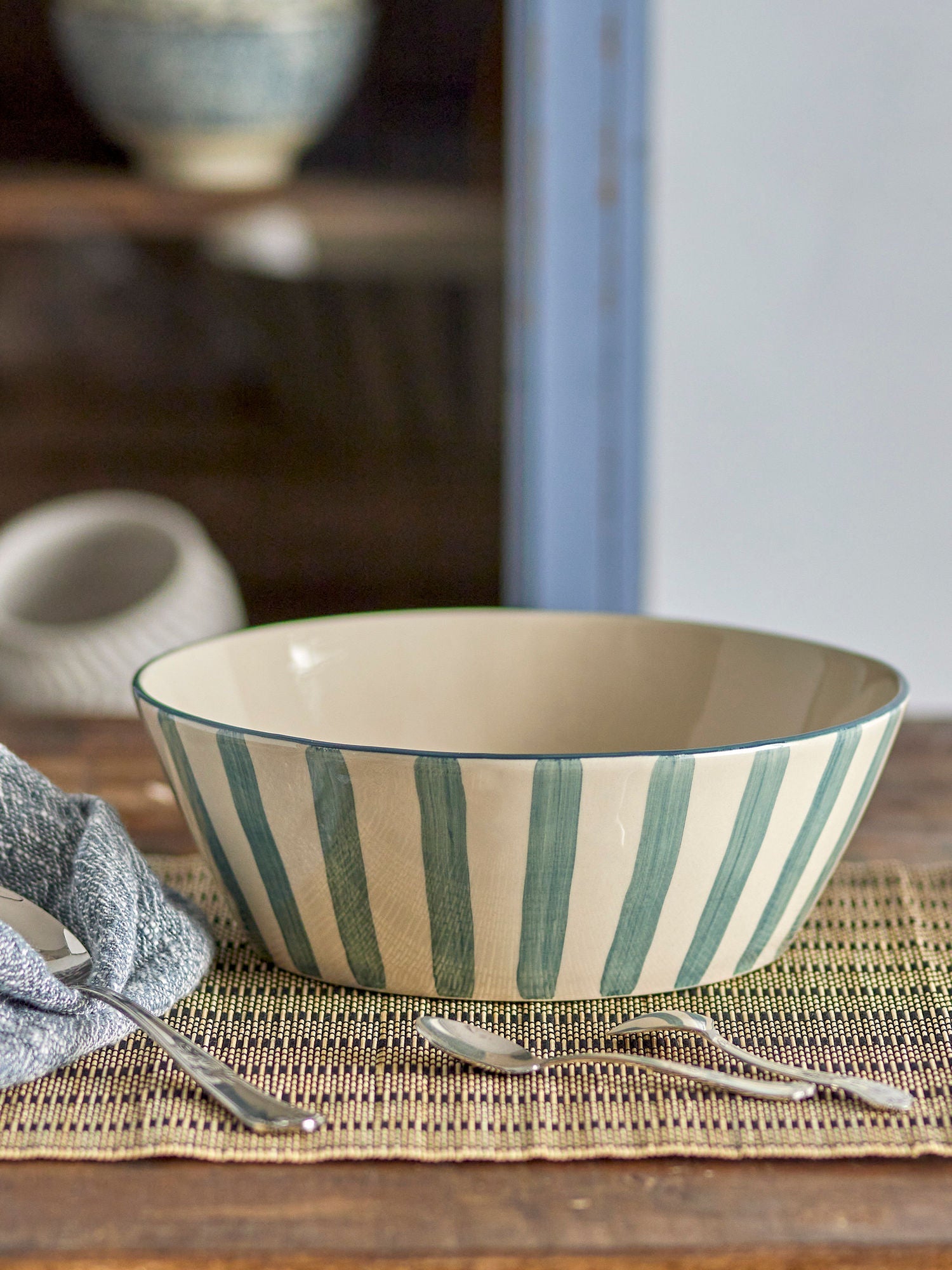 Colección creativa Begonia Bowl, Green, Stoneware