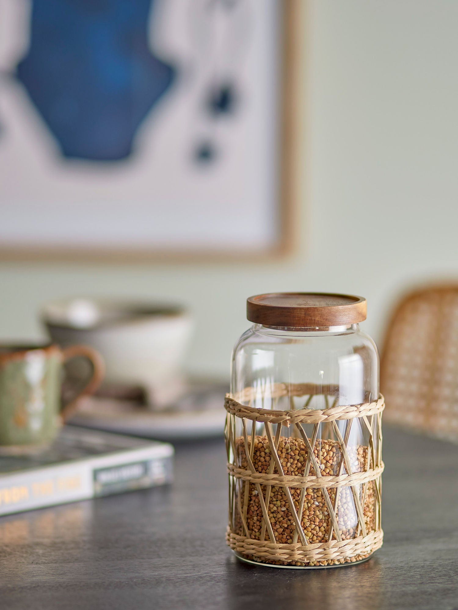 Bloomingville Manna Jar con tapa, Clear, Glass