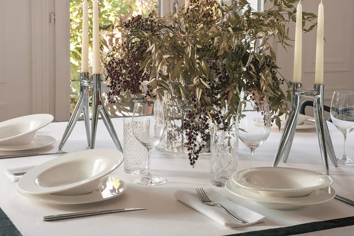 Kartell I.D. Ish von d'O Set von 4 Dinnertellern, Sommer