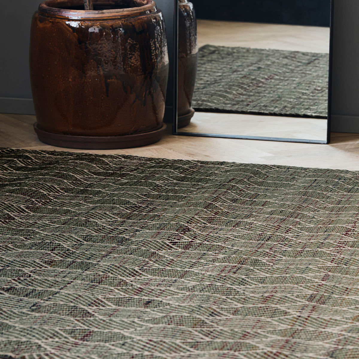 House Doctor Rug, Hdagon, Green