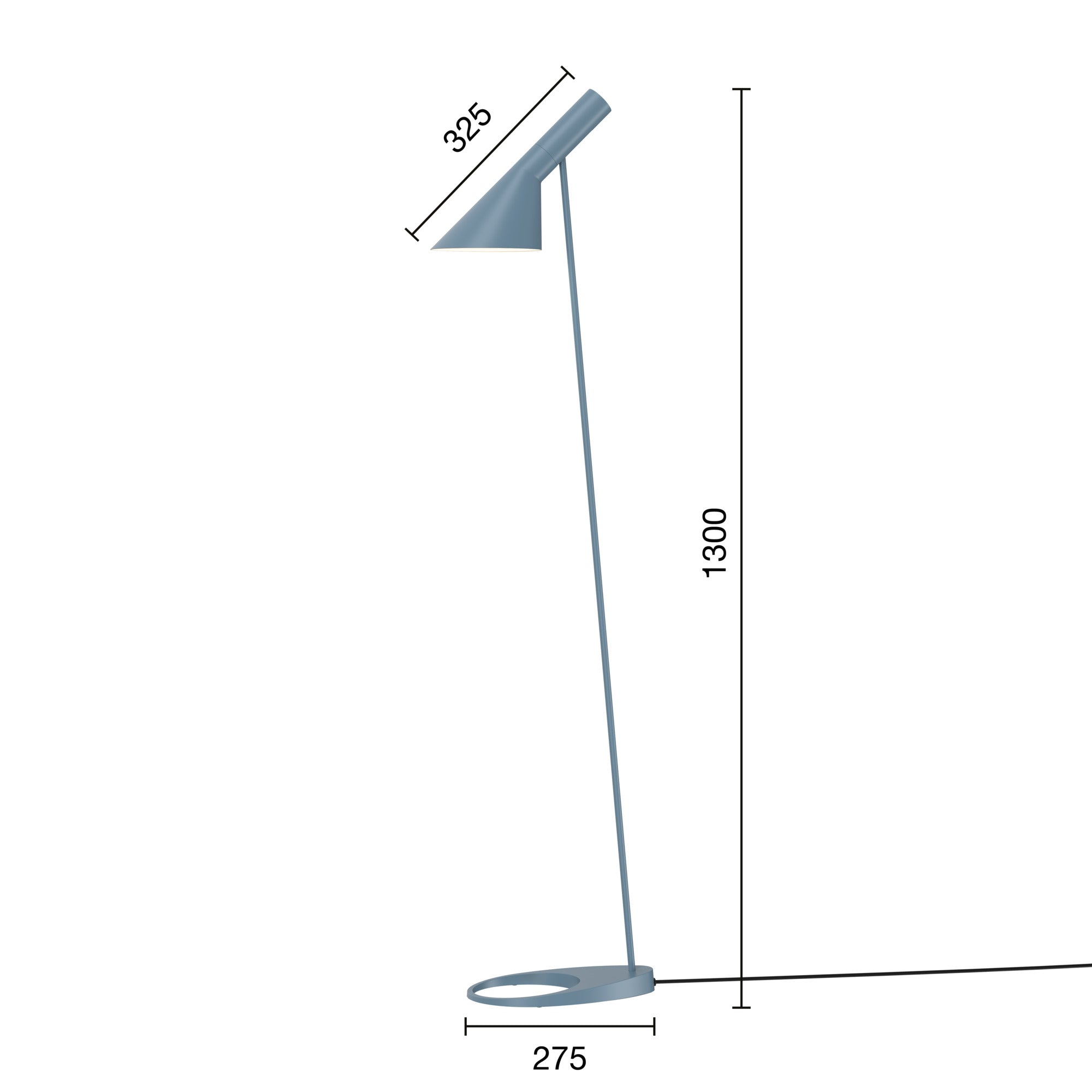 Louis Poulsen AJ Tischlampe V3, staubig blau