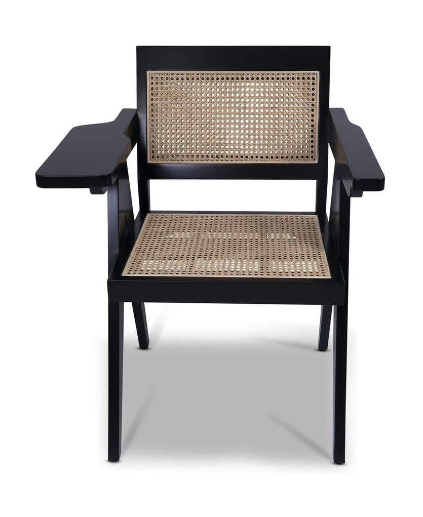 Silla de relajación de mediados de siglo de modelos auténticos, negro