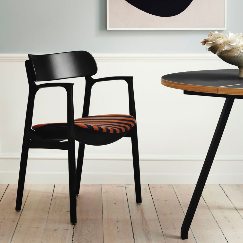 Bent Hansen Asger Stol Polsters Seat, Oiled Oak/Vils Fabric (22 140/112)