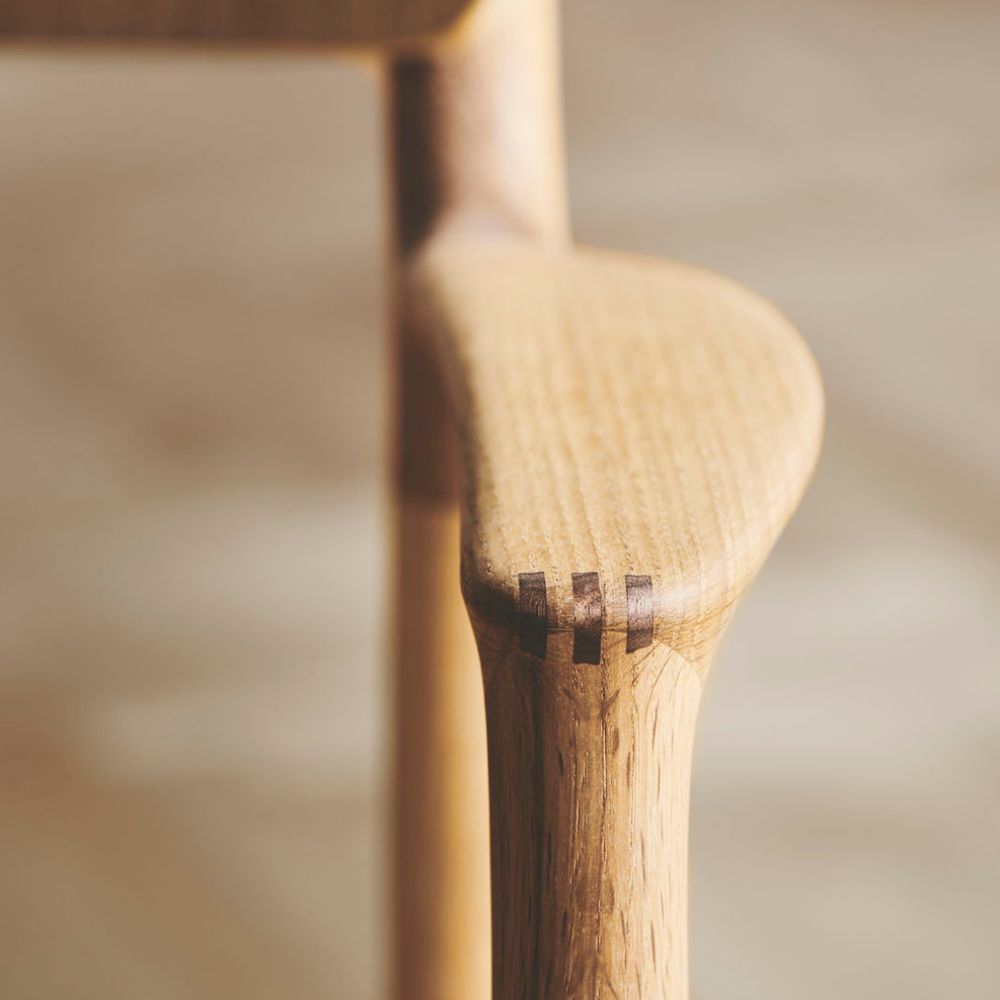 Bent Hansen Asger Stol Polsters Seat, Oiled Oak/Vils Fabric (22 140/112)