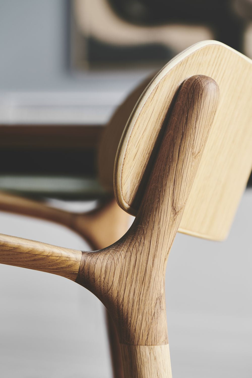 Bent Hansen Asger -ordförande Polsters Seat, Oiled Oak/VILS Fabric (22 140/112)