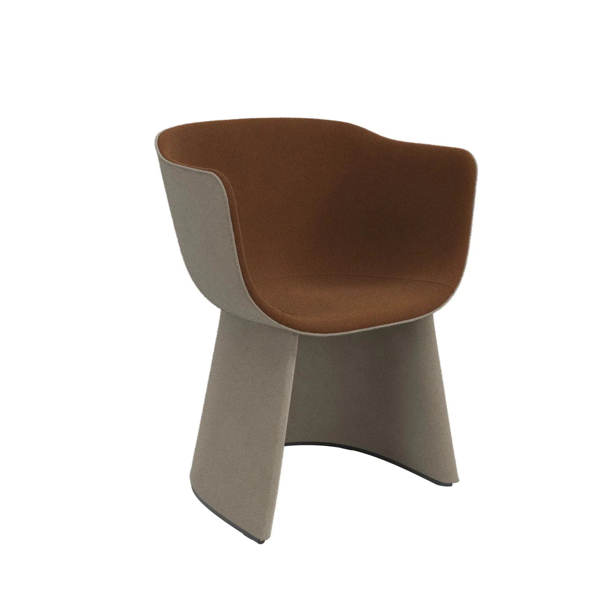 Fritz Hansen Monolit CM220 Silla de comedor, castaño/beige.