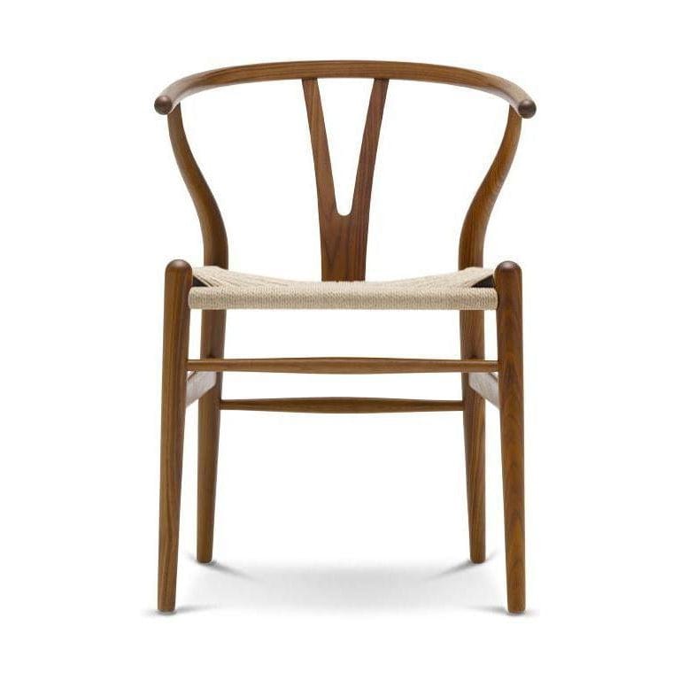 Carl Hansen Ch24 Wishbone Chair Corde Naturelle Laquée Noyer