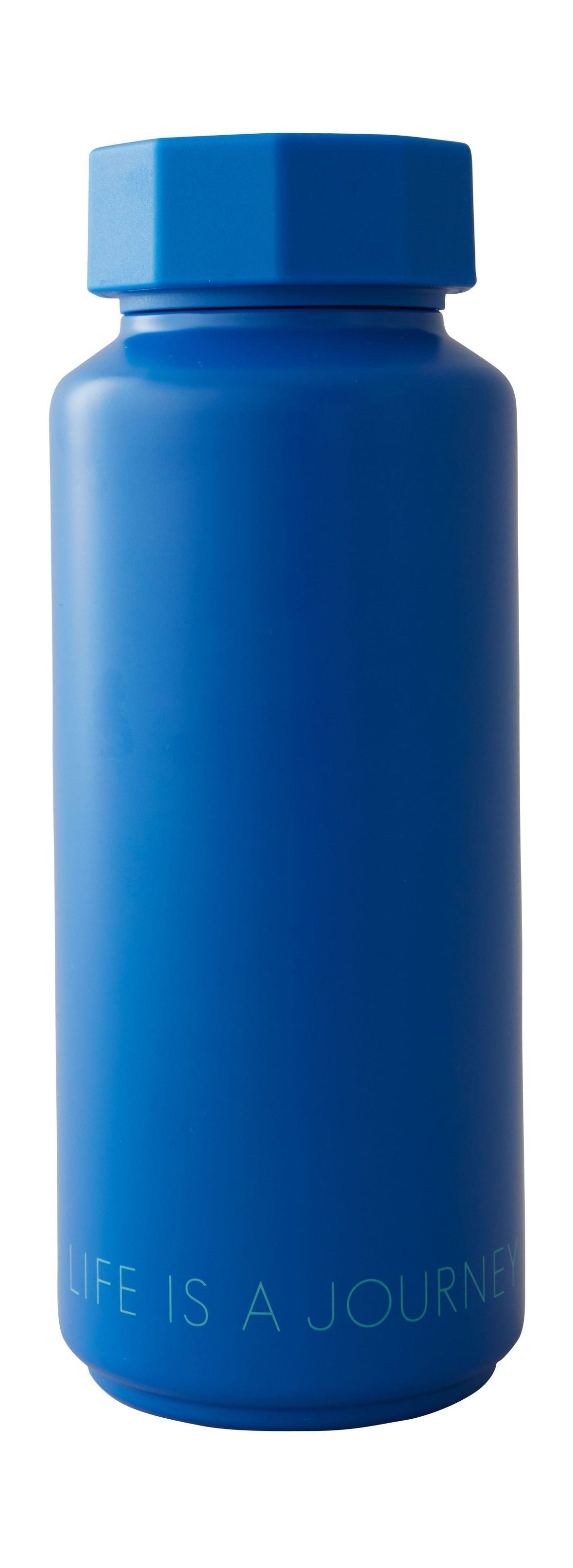 Lettres de conception Tone sur la bouteille thermo ton, bleu cobalt