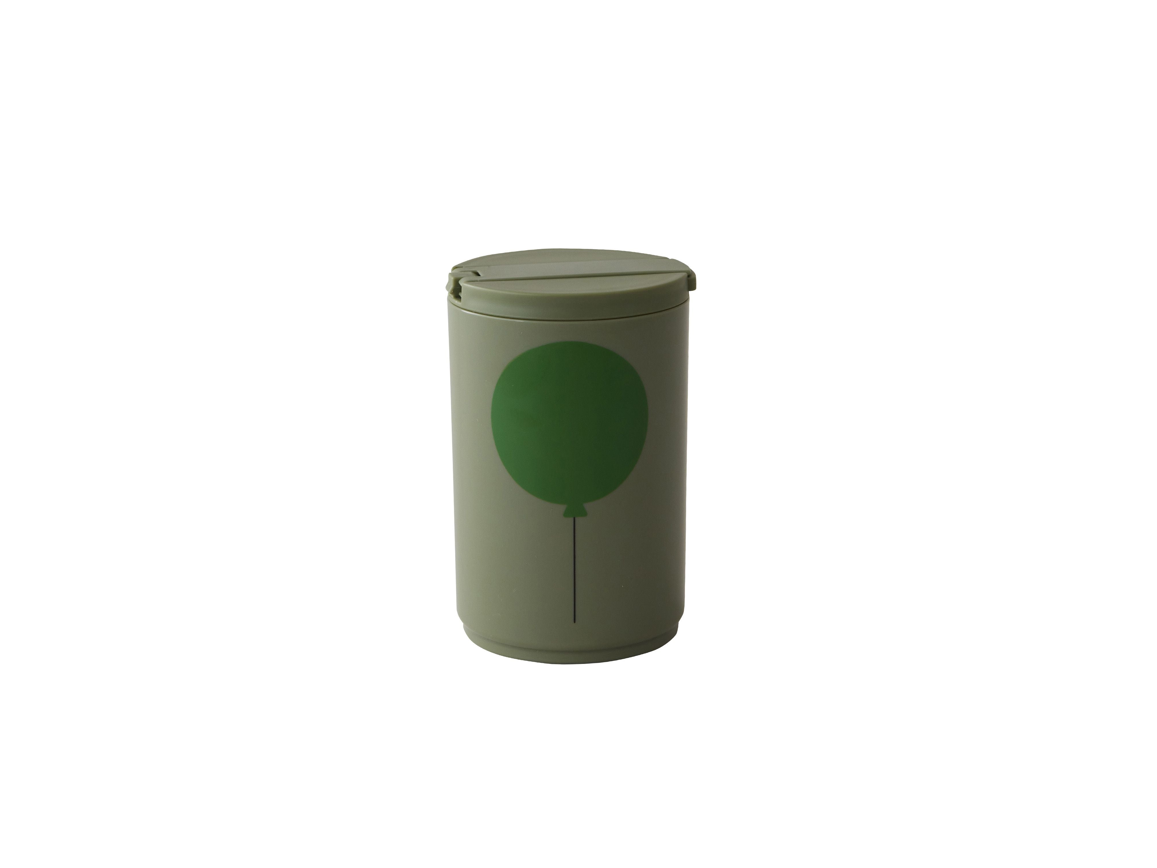 Lettres de conception Tasse de paille de voyage 330 ml, Forest Green