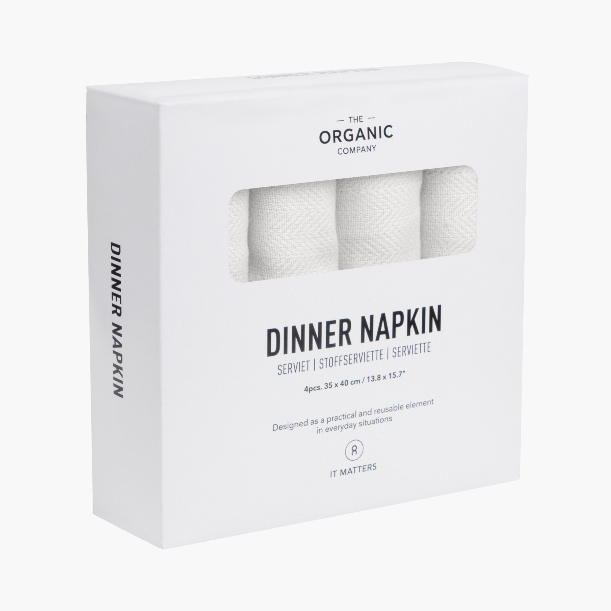 The Organic Company Dinner Napkins, Natural White