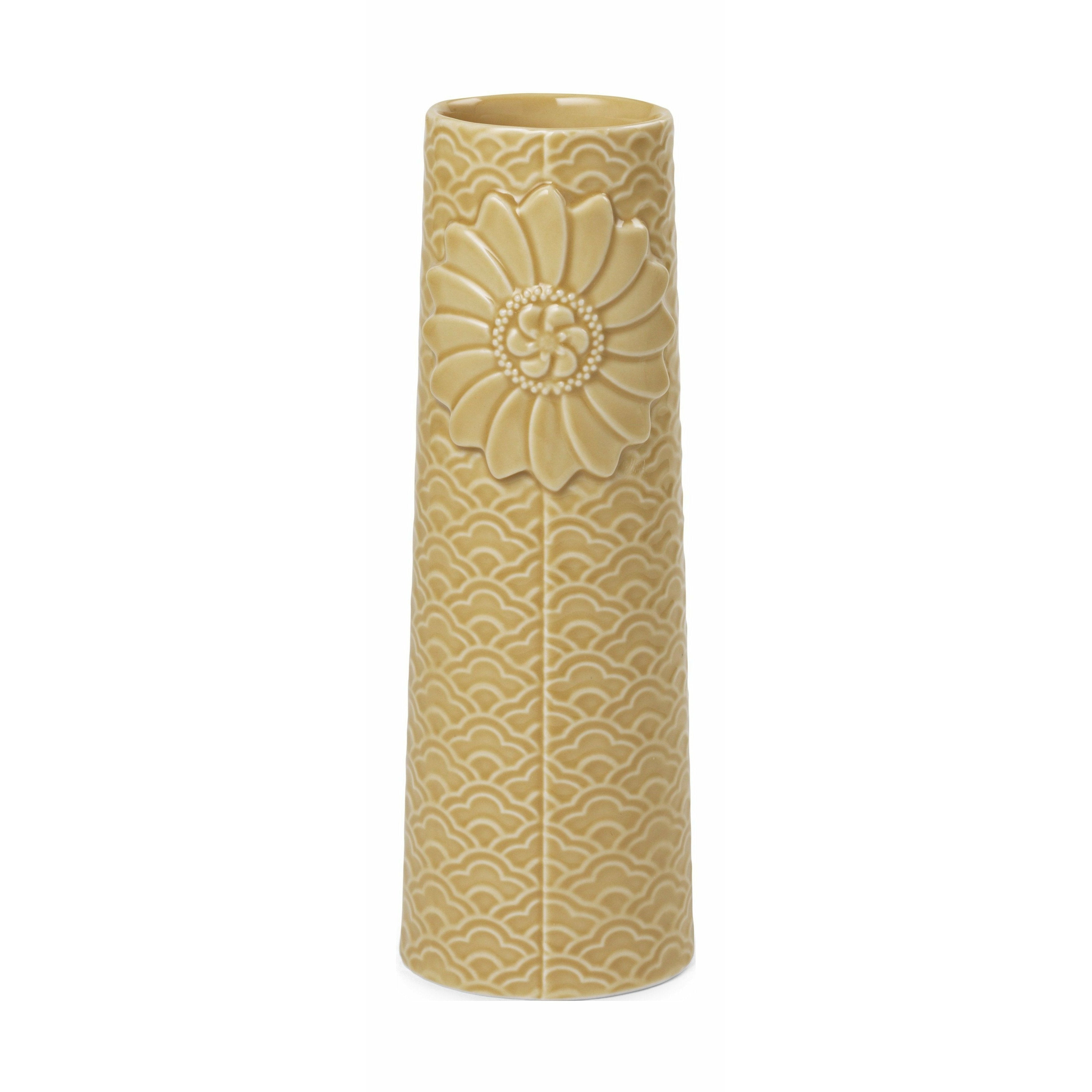 Dottir Pipanella Wellen Vase Curry, 16,5 cm