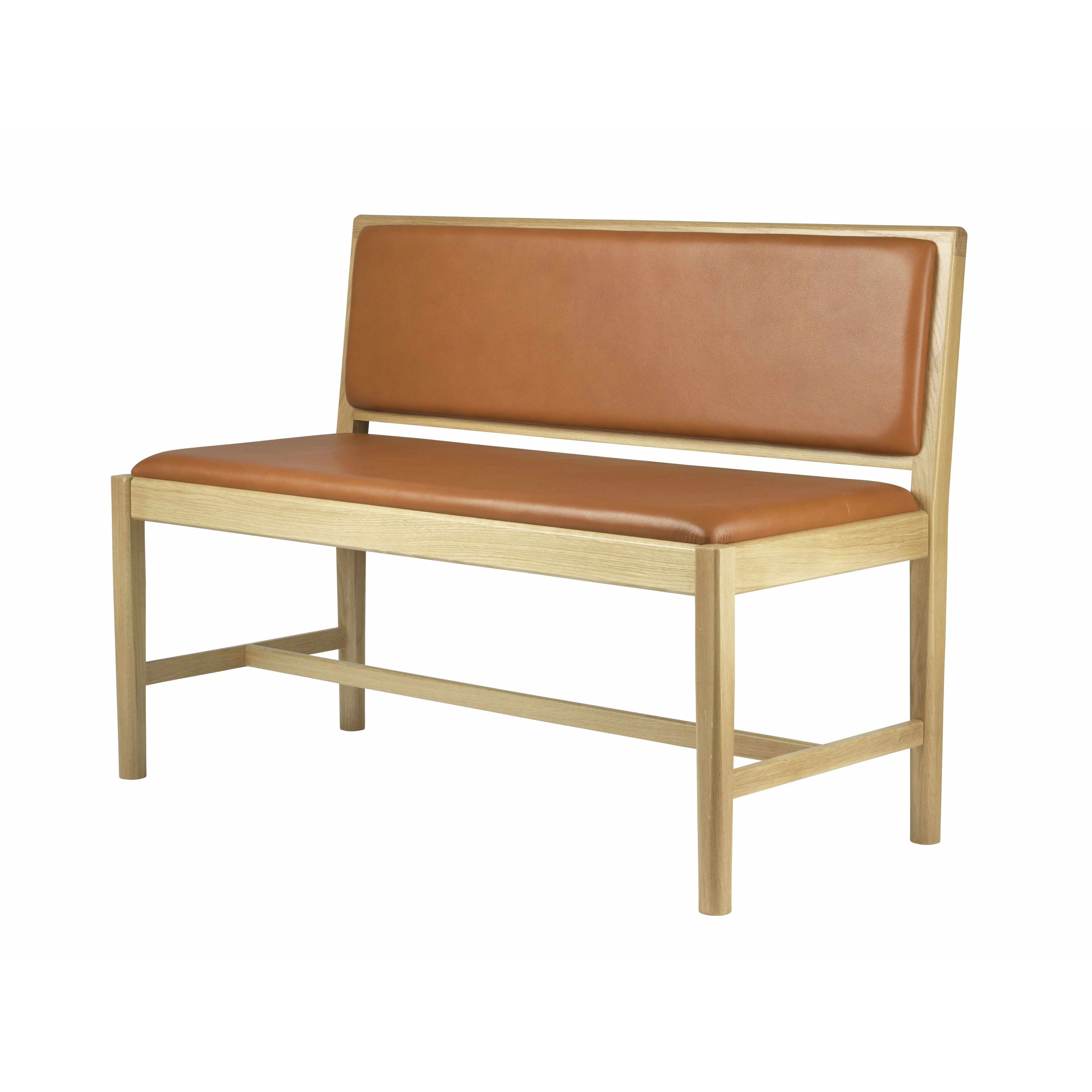 FDB Møller J176 Sønderborg Bench, Natural/Cognac