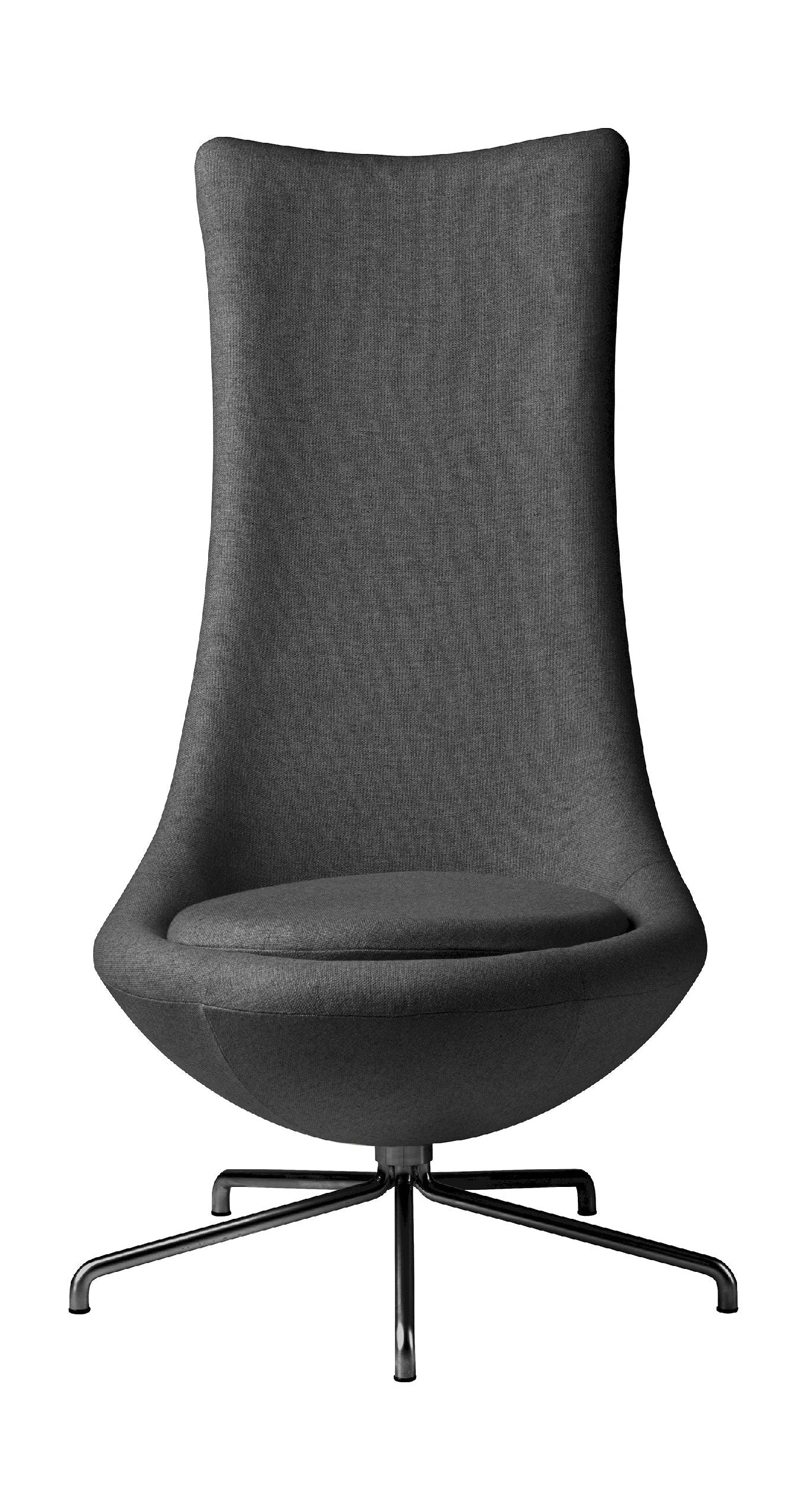 FDB Møbler L41 Bellamie Lounge sillón con bogie, gris oscuro/negro