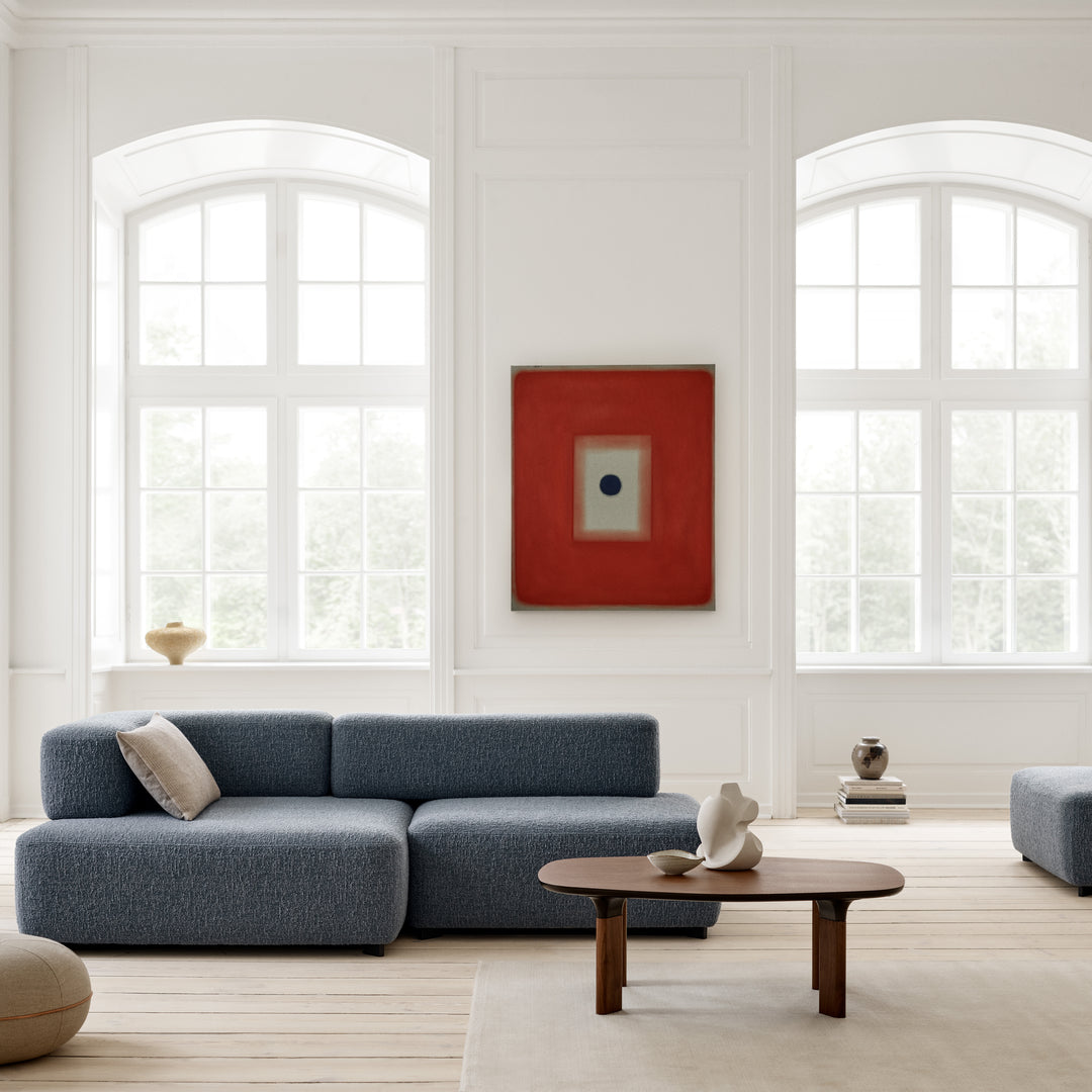Fritz Hansen Cm Pouf Groß, Canvas Naturleinen