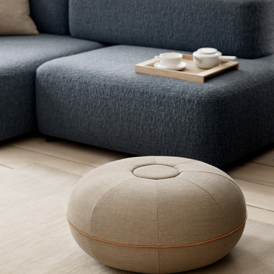 Fritz Hansen Cm Pouf Large, Canvas Natural Linen