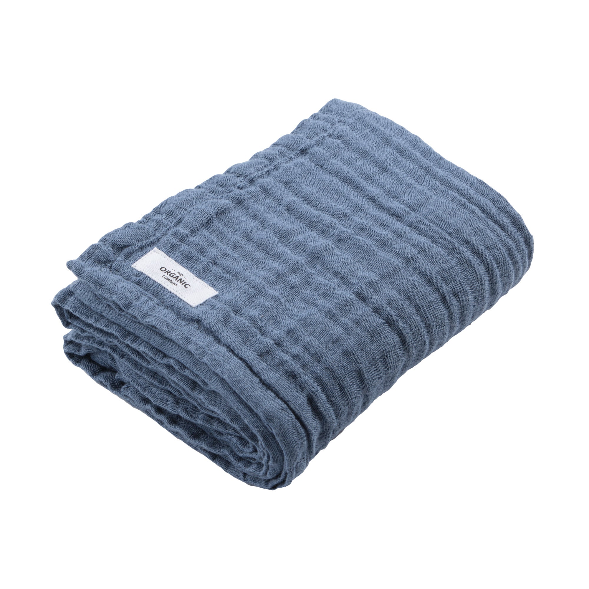 The Organic Company Fine Bath Towel, Grey Blue
