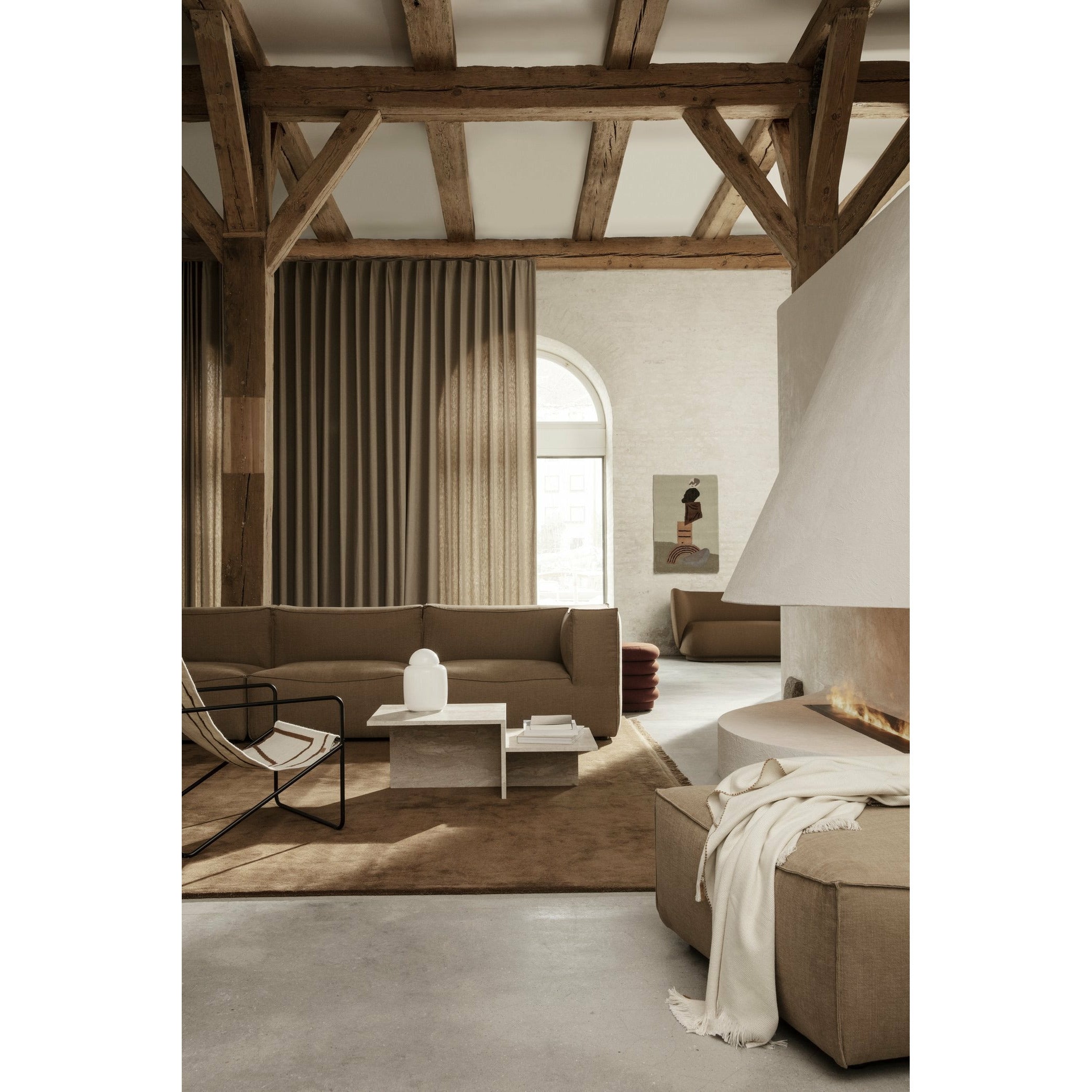 Ferm Living Catena sofá sofá izquierdo S400 rico lino, natural