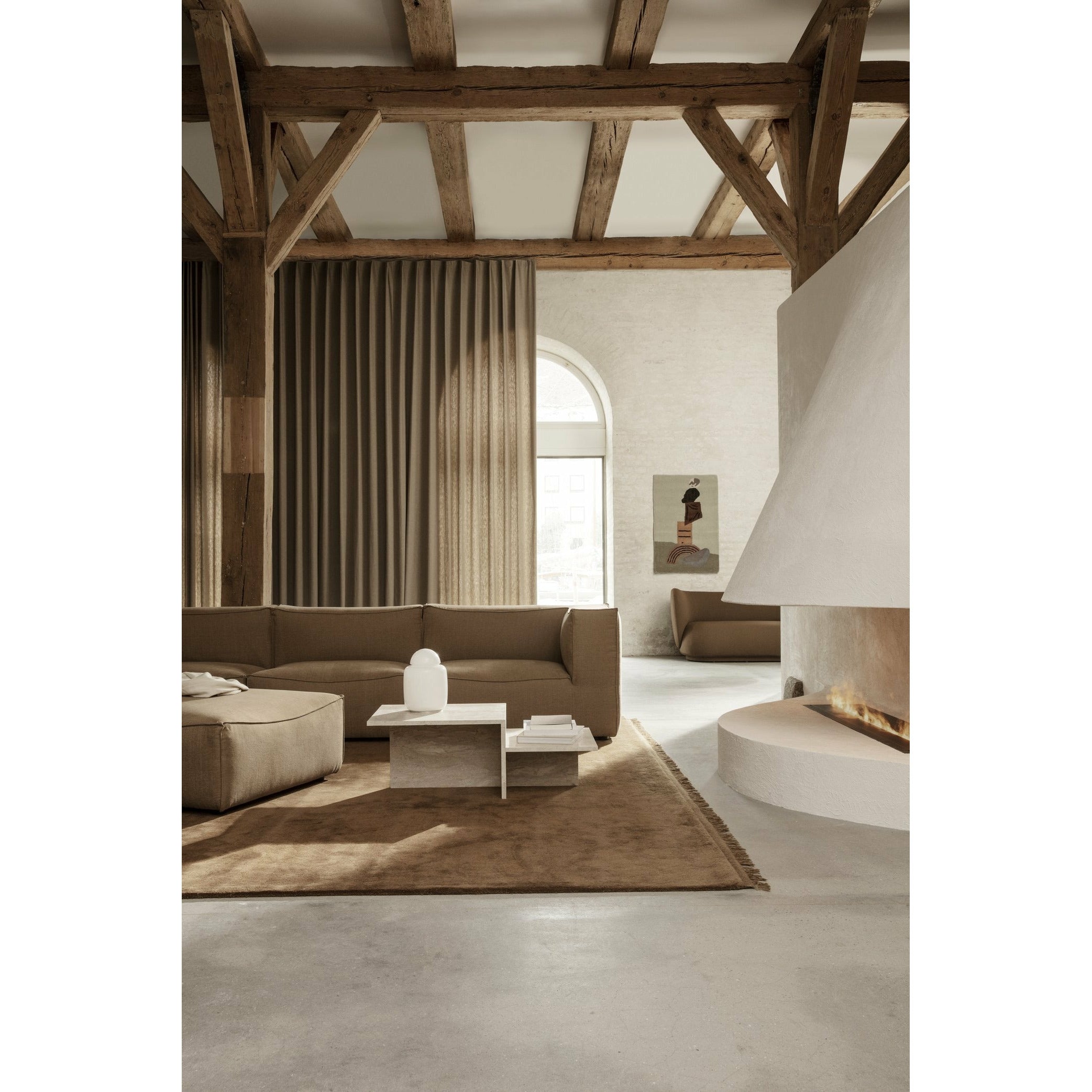 Ferm Living Catena sofá sofá izquierdo S400 rico lino, natural