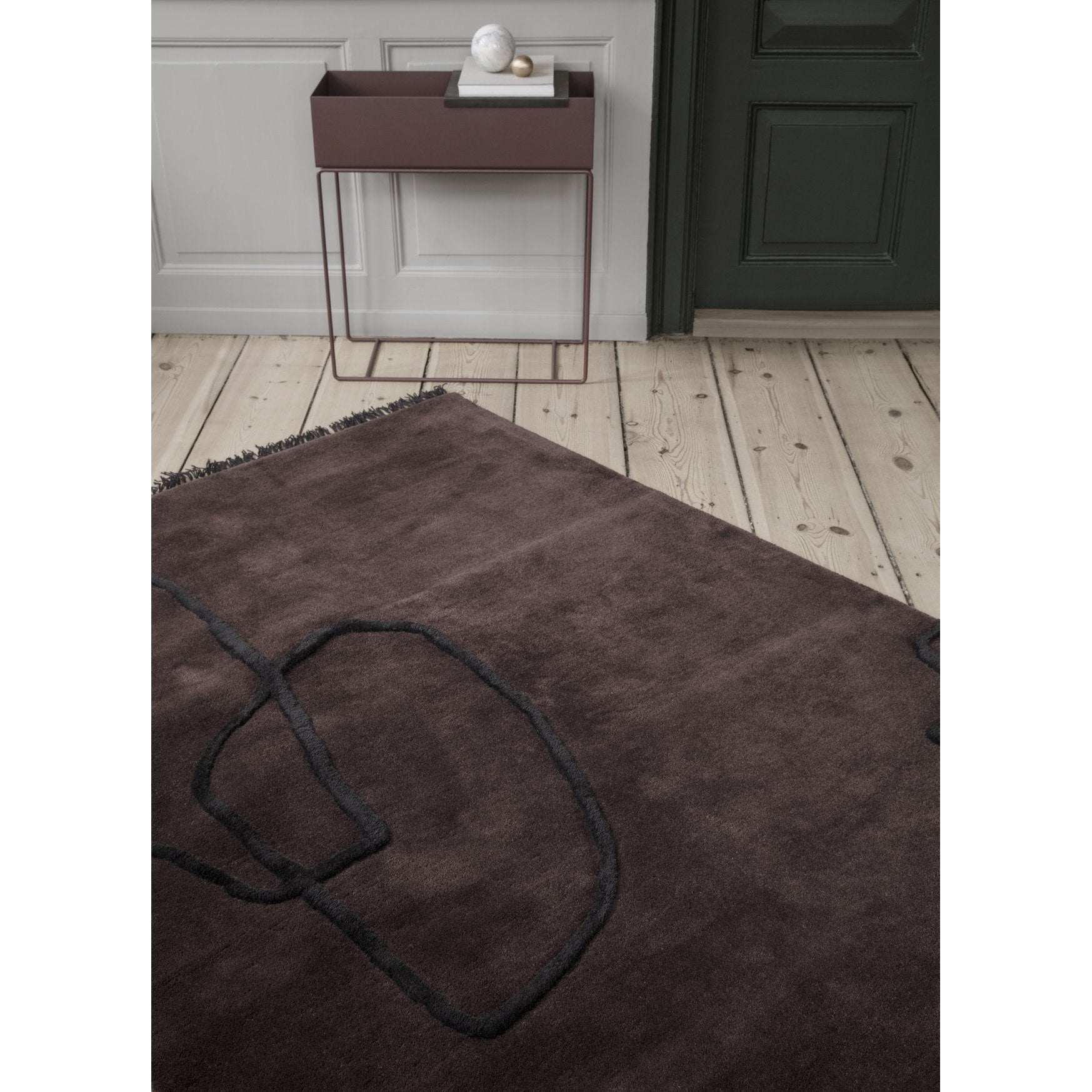 Ferm Living Desert Rug, Reddish Brown