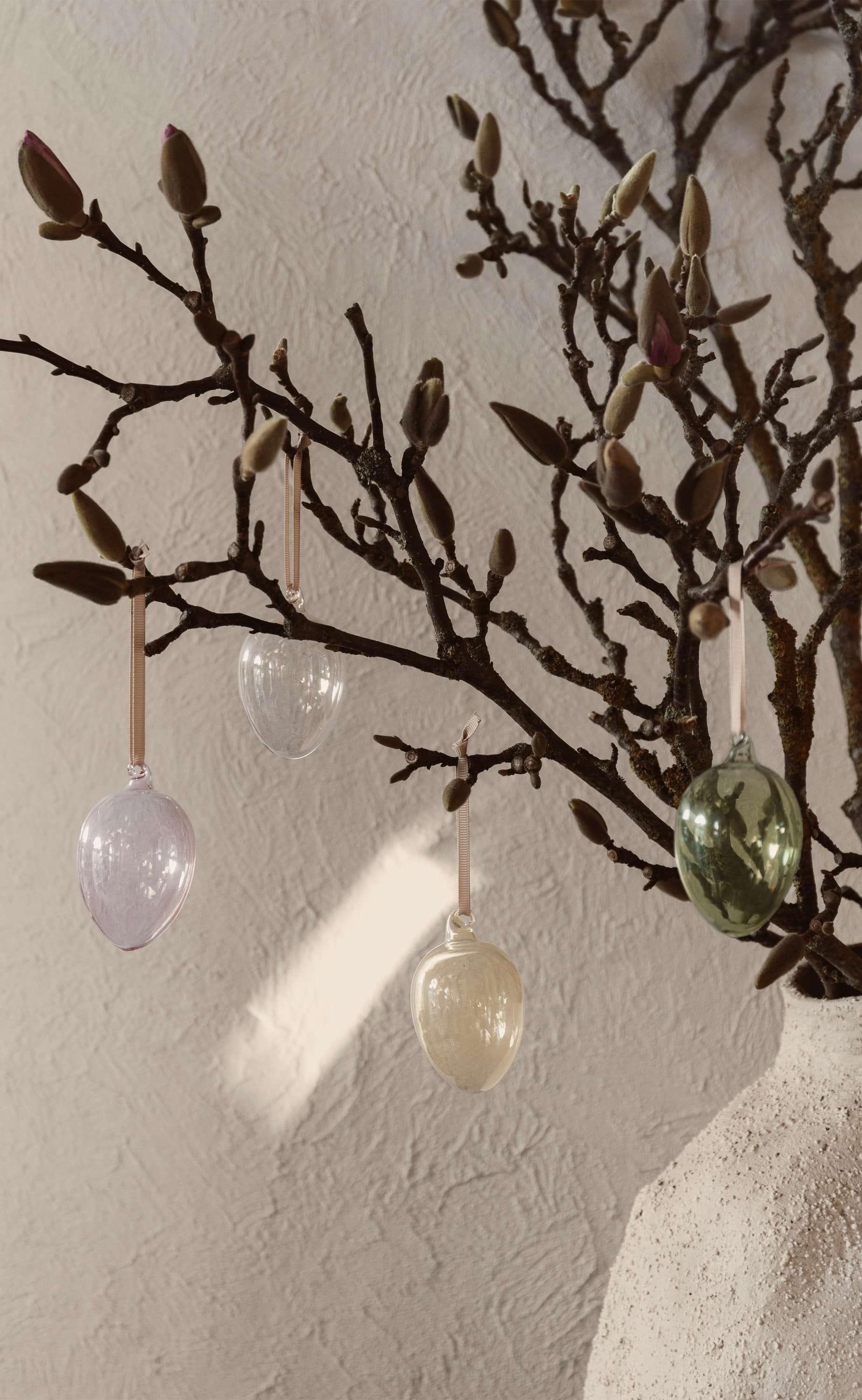 Ferm Living Glass Páscoa ovos de 4, luz mista