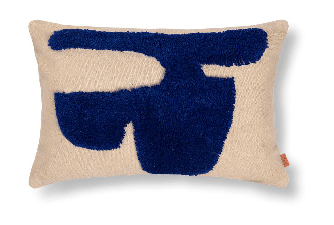 Ferm Living Lay Cushion Rectangular, arena/azul