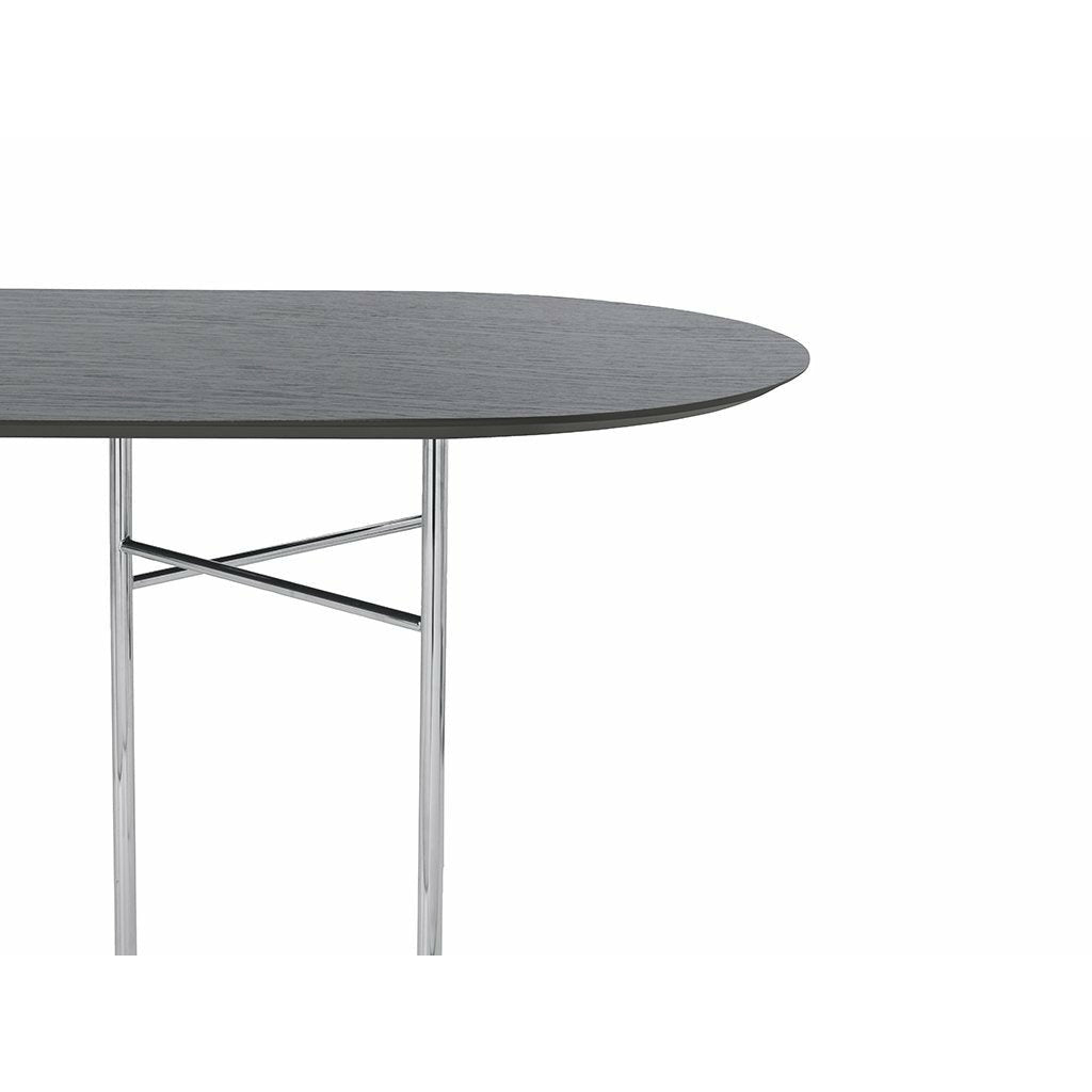 Ferm Living Plateau de table Mingle ovale 220 cm, placage chêne noir