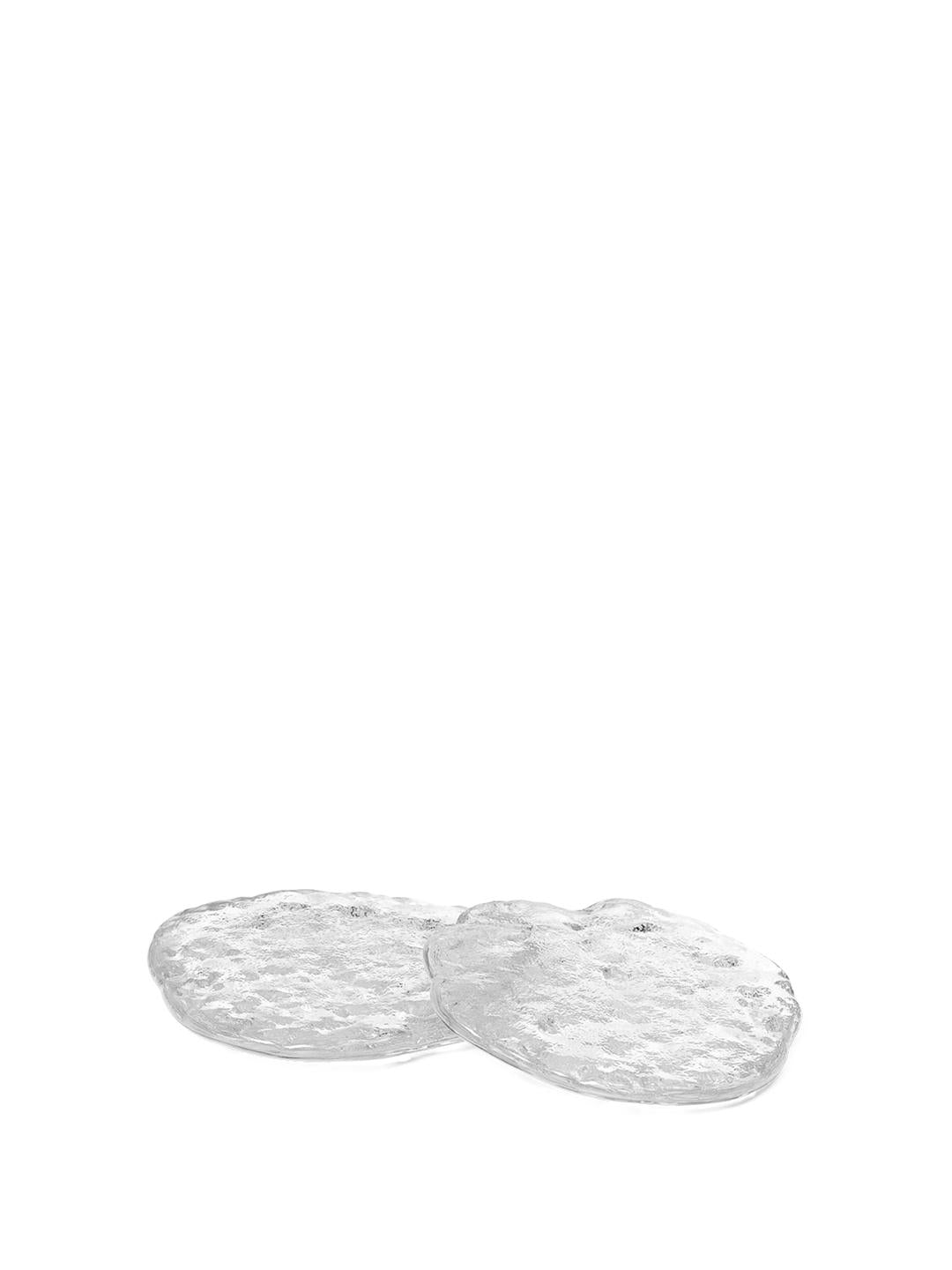 Ferm Living Momento Lot de 2 pierres en verre Transparent