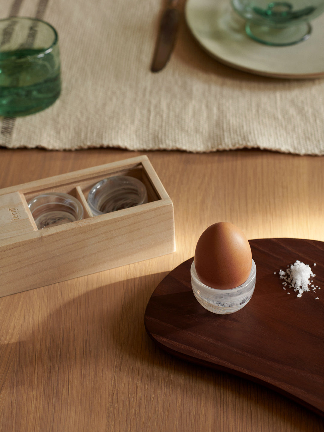 Ferm Living Tinta Egg Cup Set 4, branco