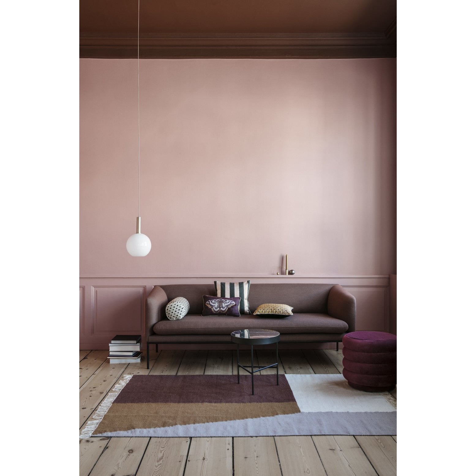 Ferm Living Drehsofa 2 Fiord, fest dunkelgrau