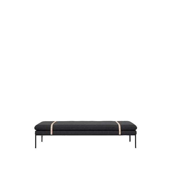 Ferm Living Turn Day Bed Fiord, massief donkergrijs