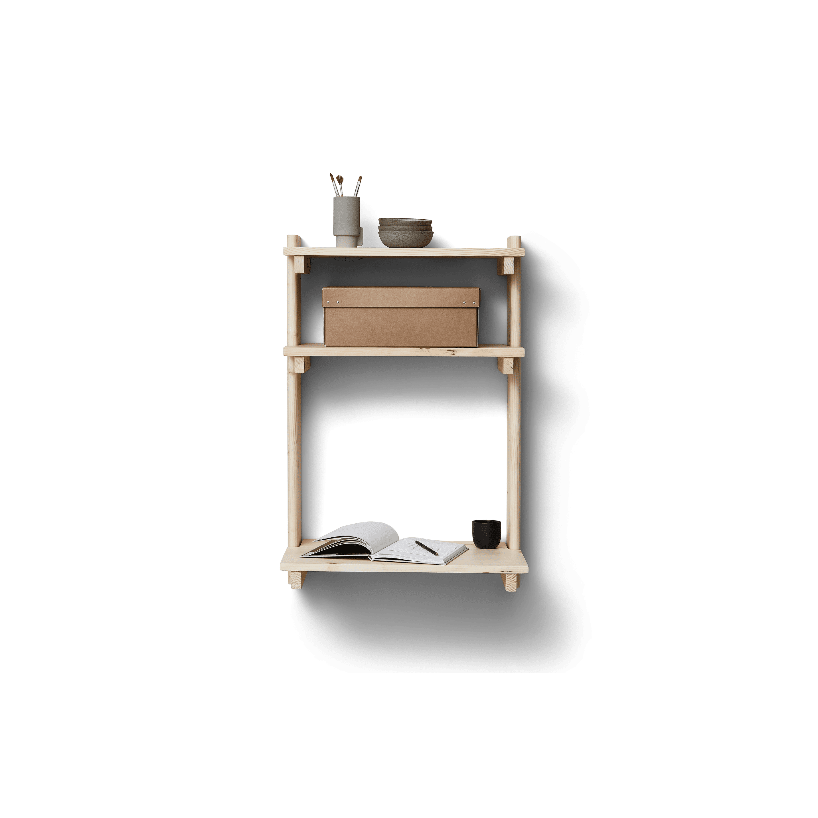 Form & Refine Beam Wandbüroregal 3, Kiefer 