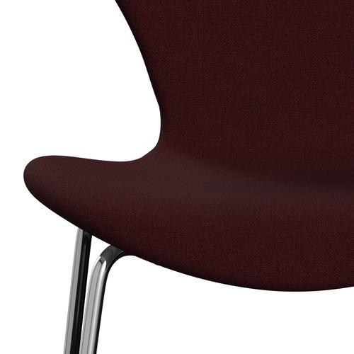 Fritz Hansen 3107 Silla tapicería completa, Chrome/Christianshavn Red