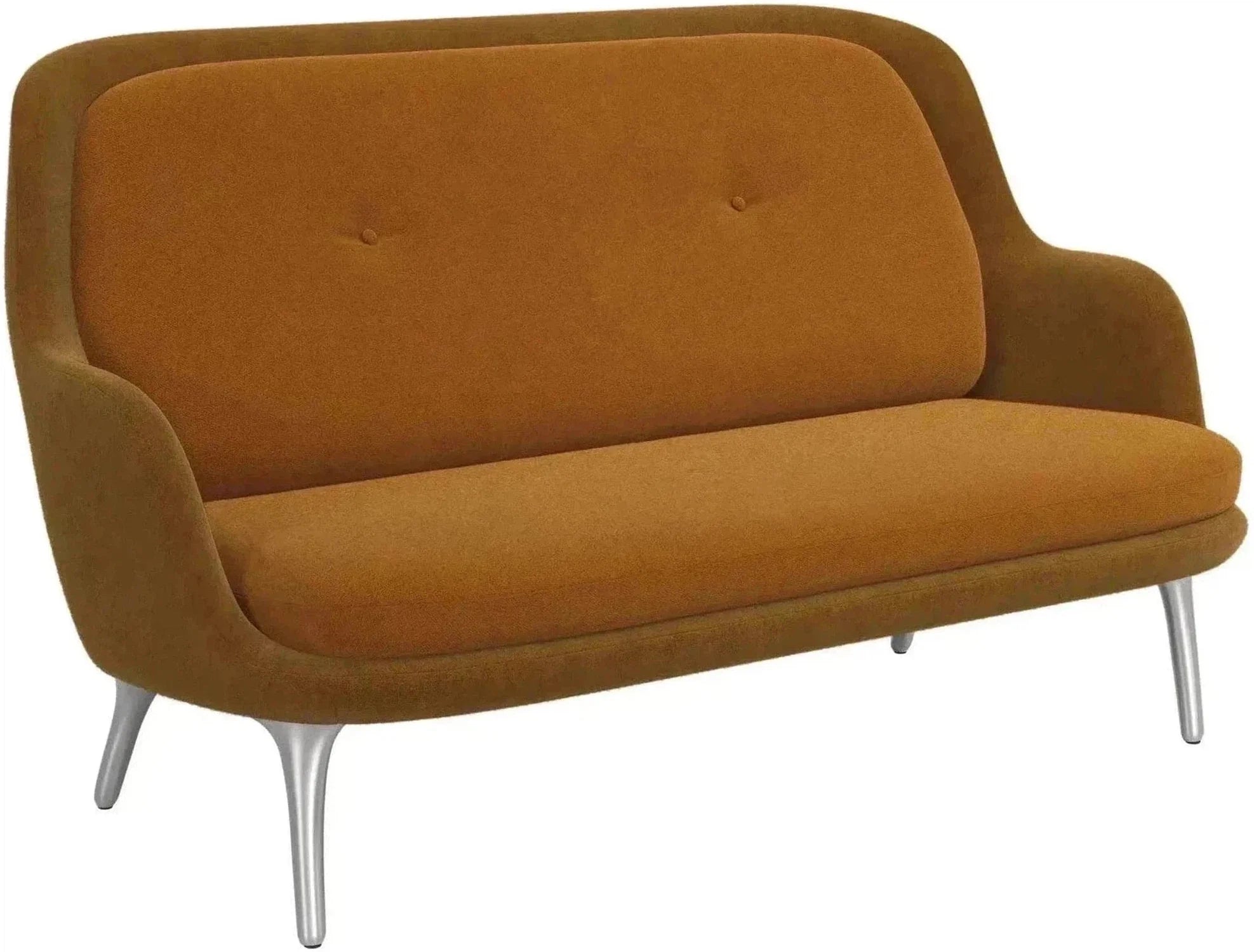 Fritz Hansen Fri Jh140 Mu 2 Seater Sofa, Golden Ocher/Burnt Yellow