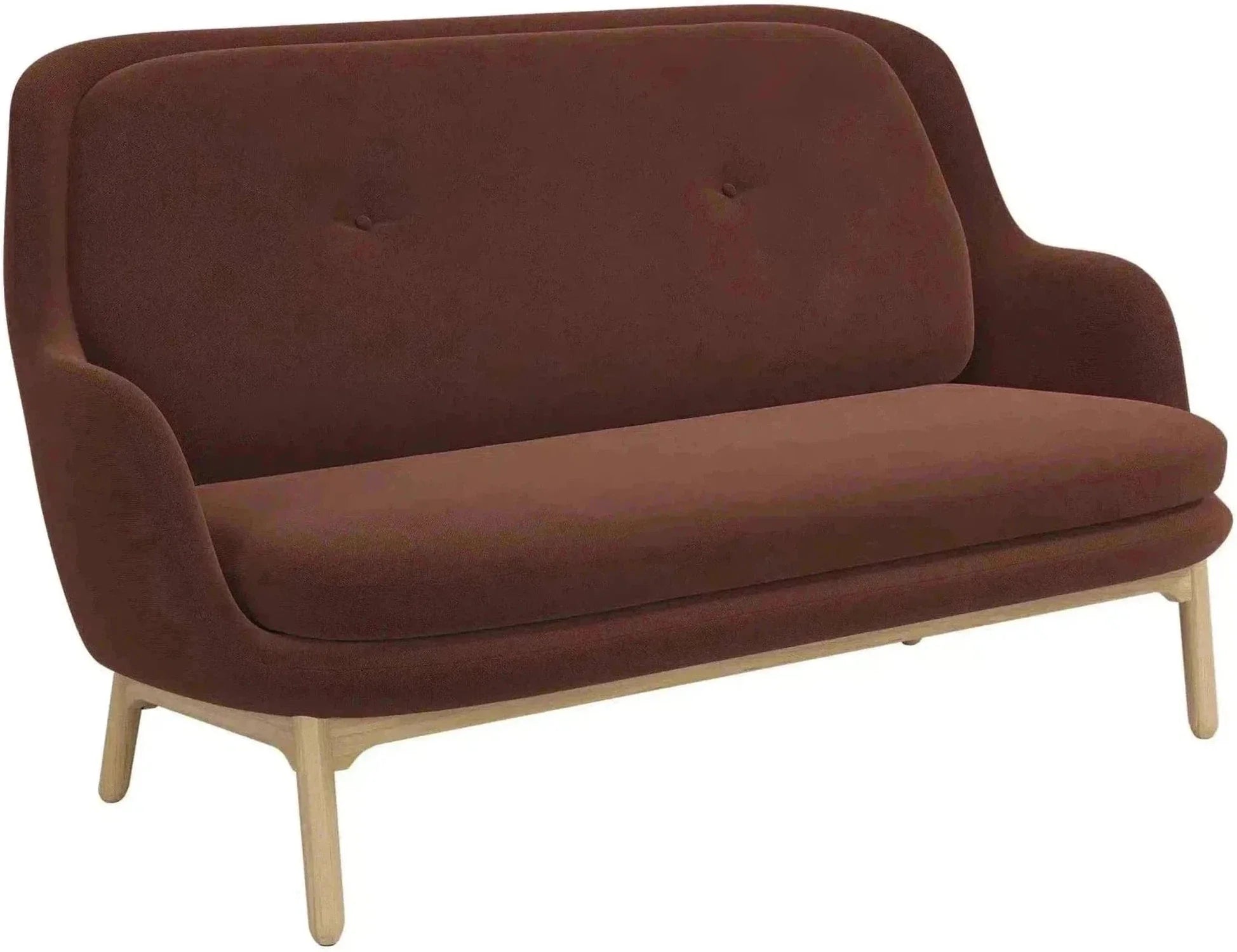 Fritz Hansen Fri Jh150 Mu 2 Seater Sofa, Dark Orange/Dark Orange