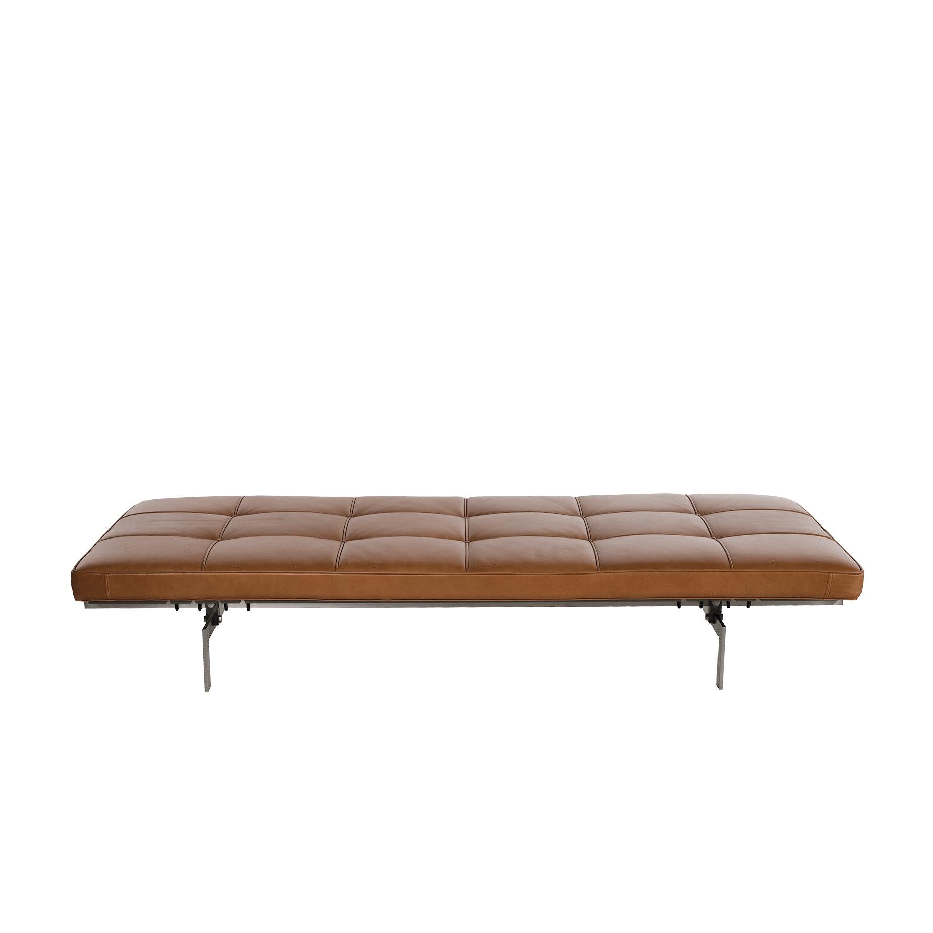 Fritz Hansen Pk80 Day Bed de cuero, negro clásico