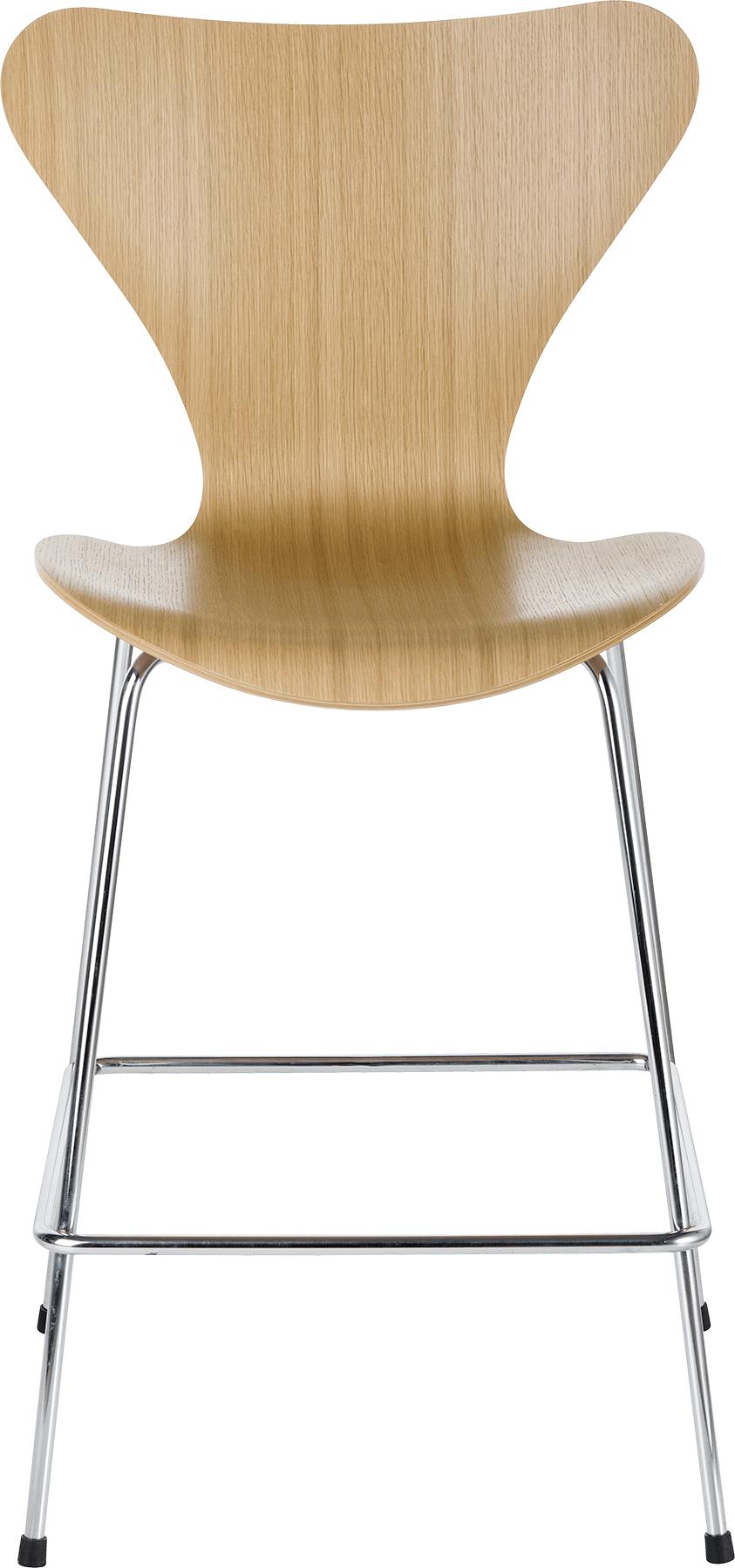 Fritz Hansen Serie 7 Bar Stool Veneer 64 Cm, Elm